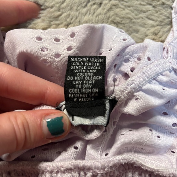 Justify Tank Top Size Medium Lavender Scrunch Waist - Picture 4 of 4